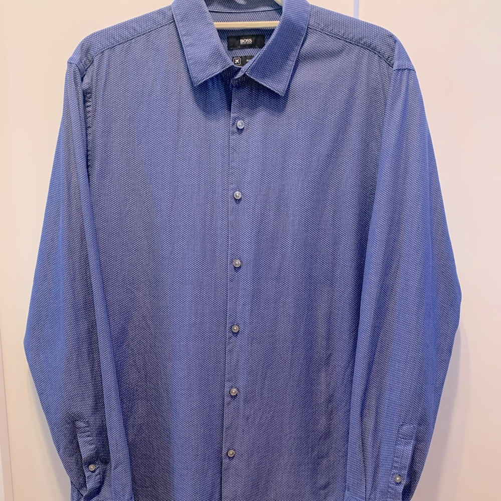 Hugo Boss slim fit shirt in geometric print